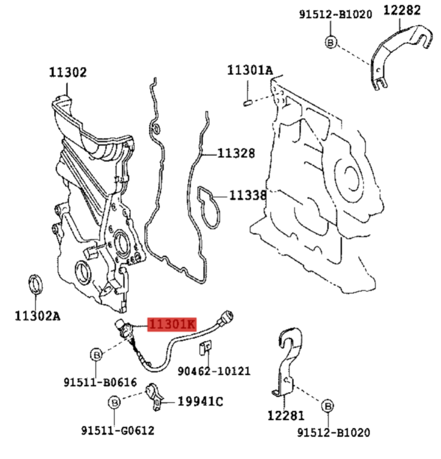 Crank Position Sensor- Genuine Toyota