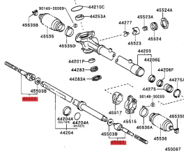 Steering Rack Inner Rod- Genuine Toyota